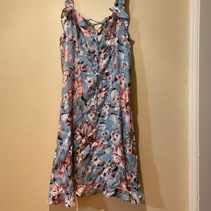 Delicate blue and pink sundress